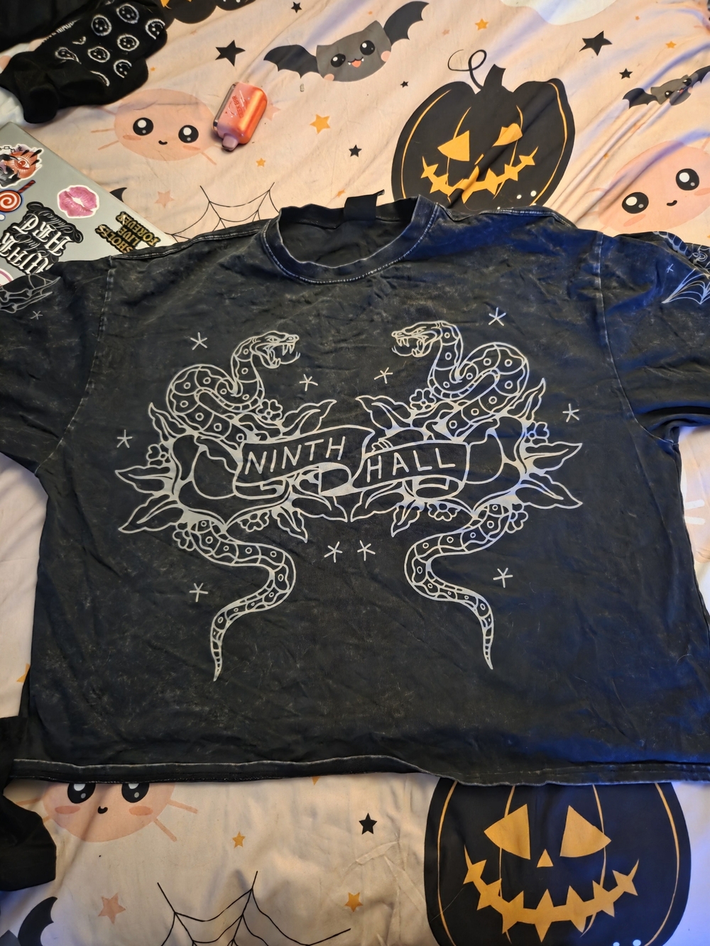 Ninth Hall Oversized Black Short-Sleeve Graphic Tee